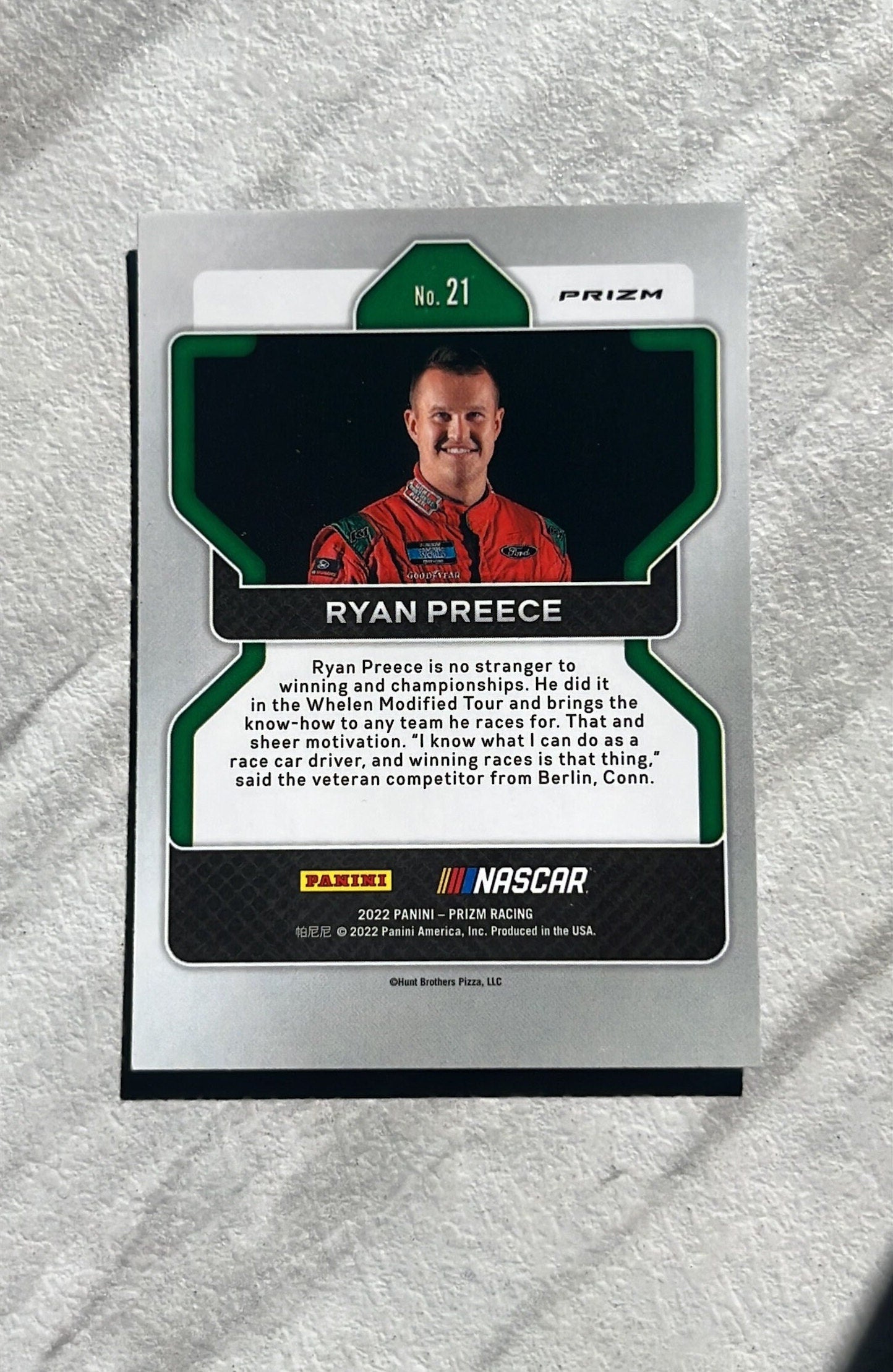 Ryan Preece - 2022 Panini Prizm NASCAR Racing BLUE PRIZM