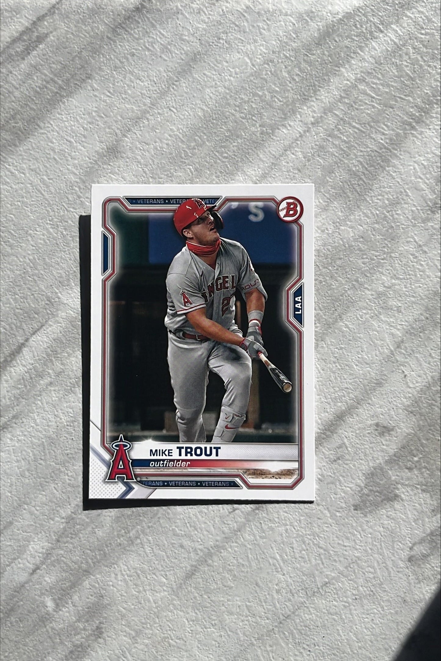 Mike Trout - 2021 Bowman Los Angeles Angels baseball card MVP