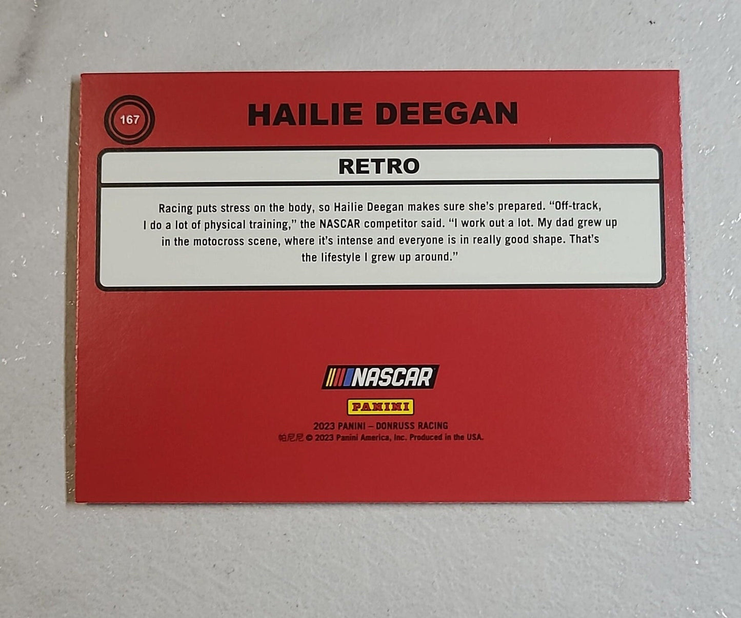 Hailie Deegan - 2023 Donruss Racing Retro NASCAR card