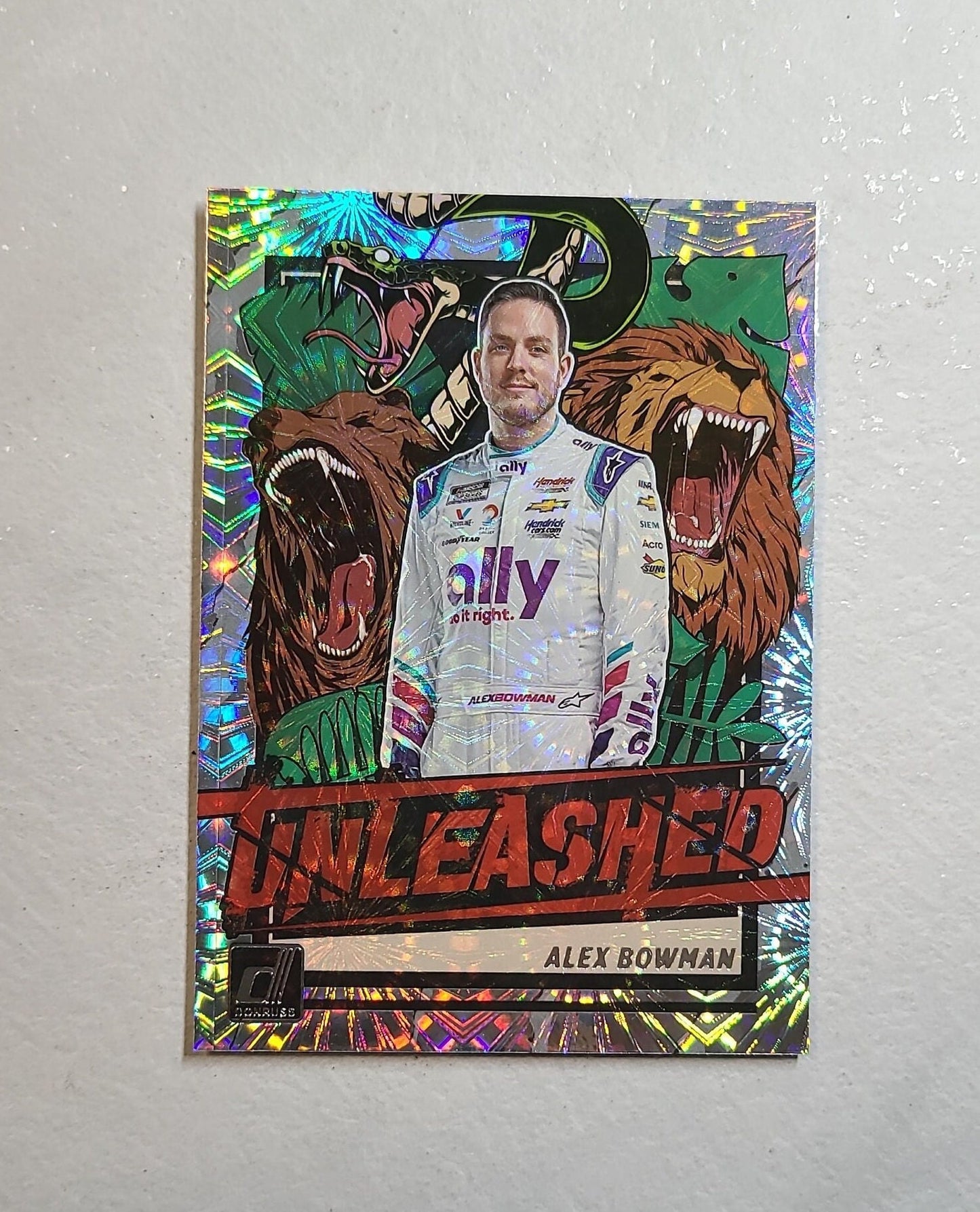 Alex Bowman - 2023 Donruss Racing UNLEASHED Insert Series silver holo