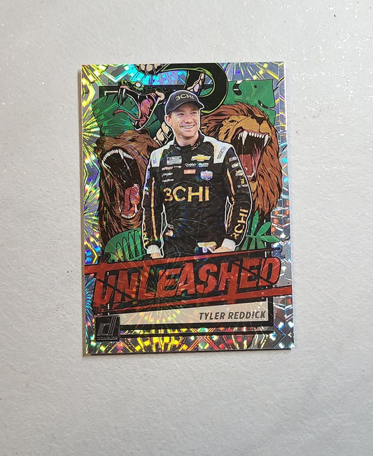 Tyler Reddick - 2023 Donruss Racing UNLEASHED Insert Series silver holo