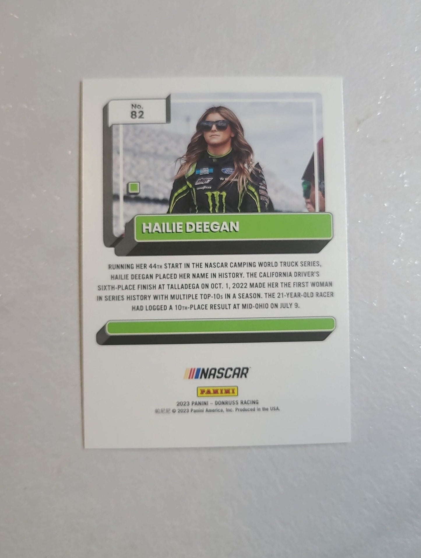 Hailie Deegan - 2023 NASCAR Donruss Racing base card