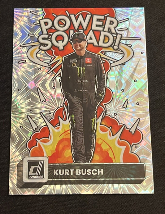 Kurt Busch - 2023 Donruss Racing POWER Squad - Insert cards Silver Hologram HOLO - NASCAR Racing