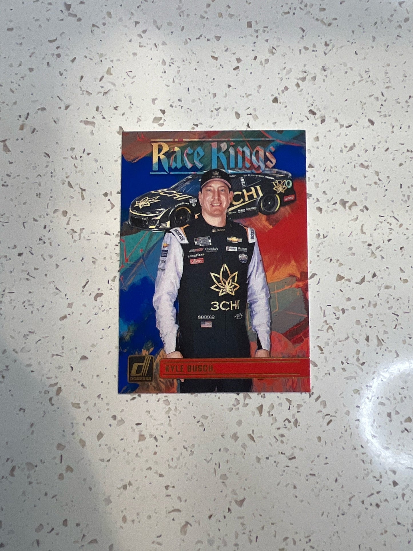 Kyle Busch - 2024 Donruss Racing Race Kings insert - NASCAR LIMITED paper Red Parallel