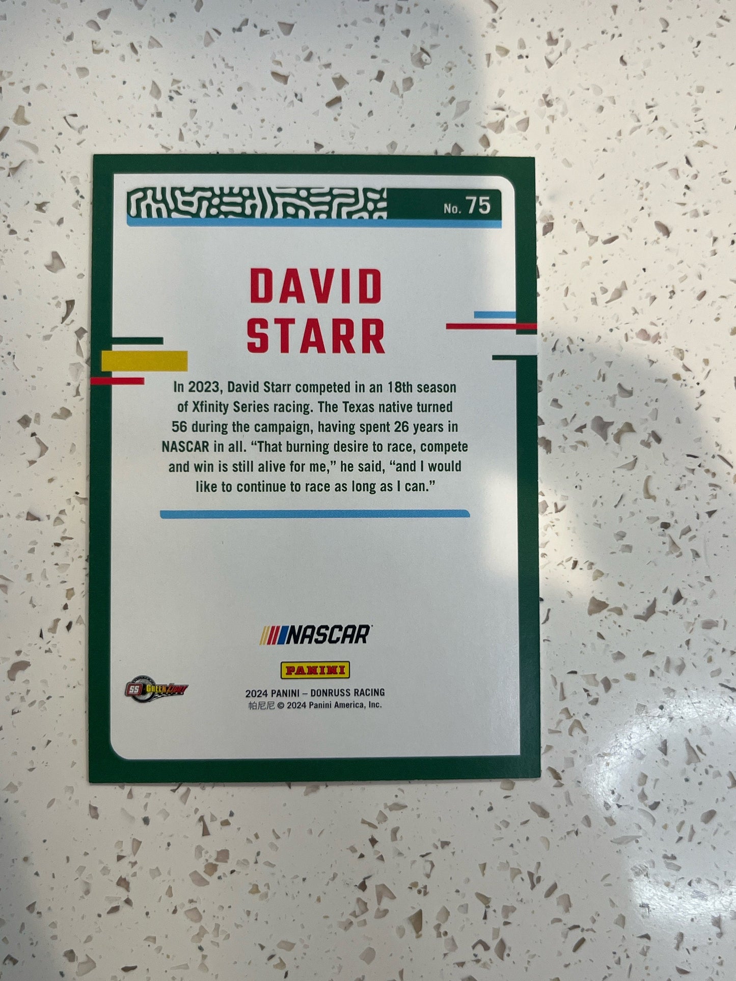 David Starr - 2024 Donruss Racing RETRO ‘91 Throwback Classic - NASCAR LIMITED Red Parallel /299