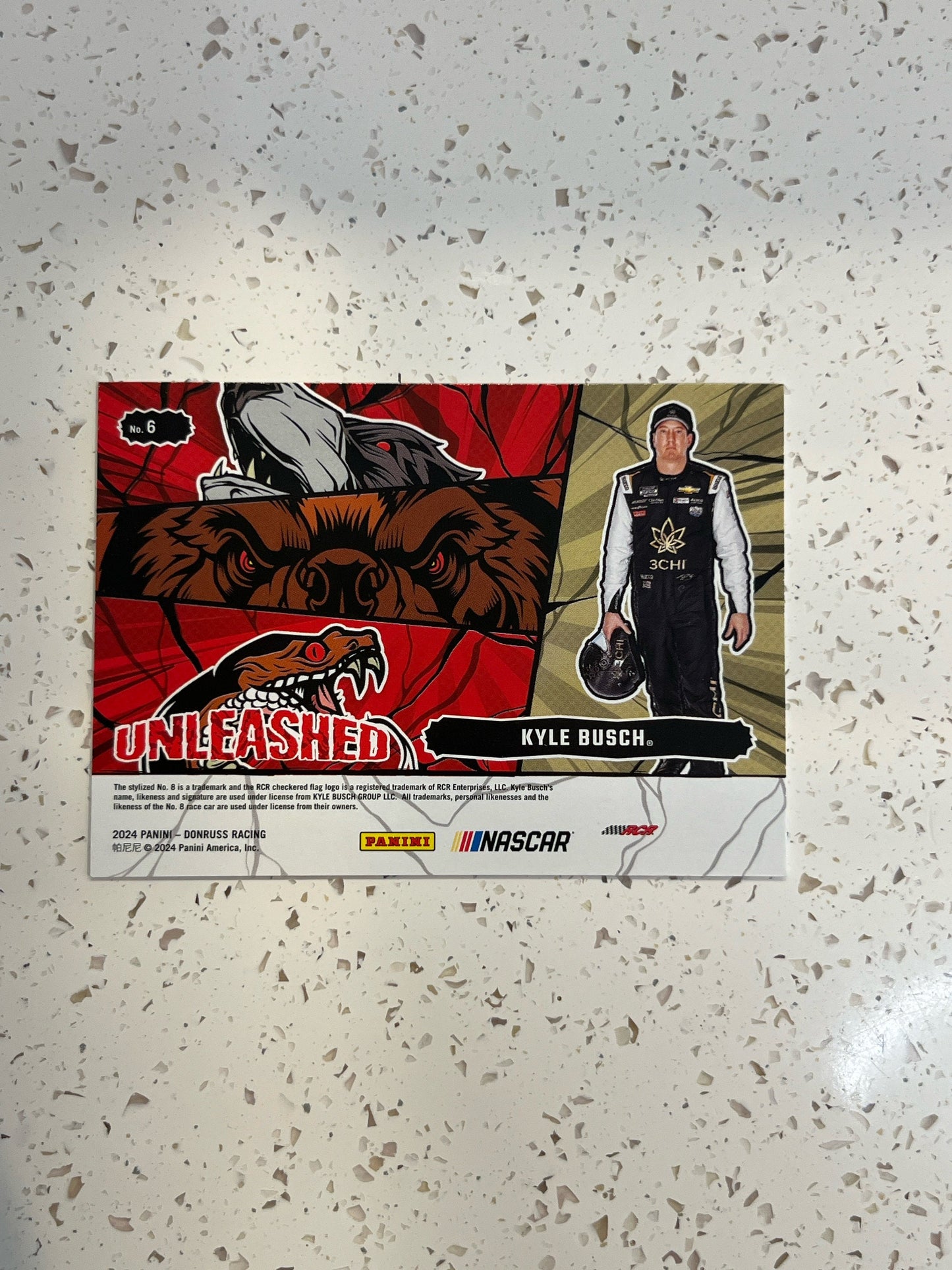 Kyle Busch - 2024 Donruss Racing UNLEASHED insert - NASCAR RACING - limited insert series