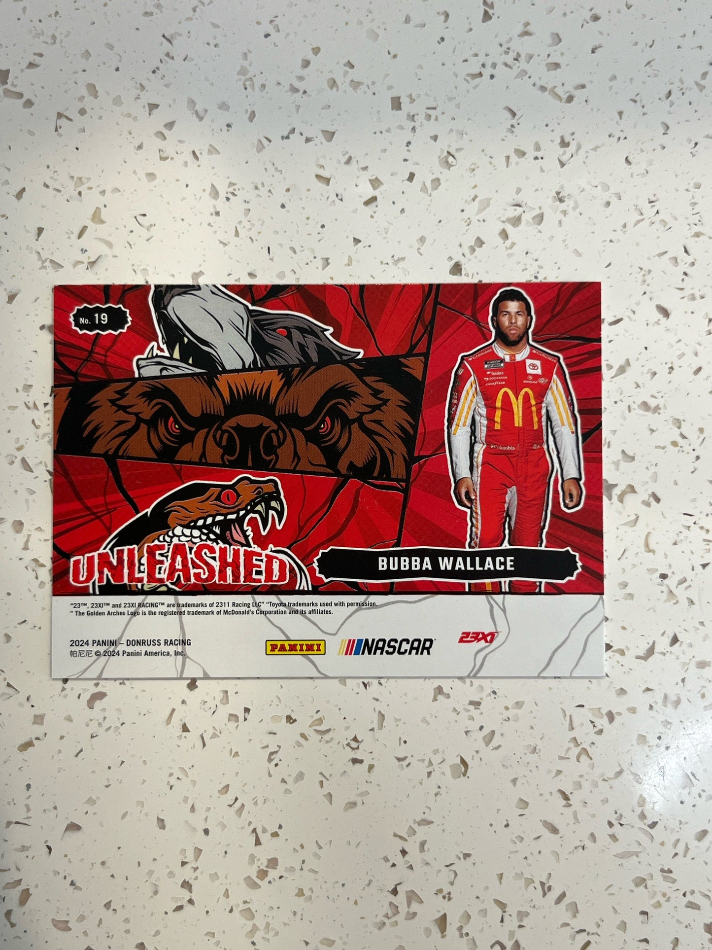 Bubba Wallace  - 2024 Donruss Racing UNLEASHED insert - NASCAR RACING - limited insert series