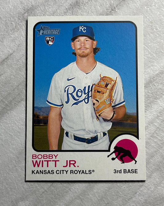 Bobby Witt Jr - 2022 Topps Heritage #520 Kansas City Royals MLB baseball card ROOKIE RC