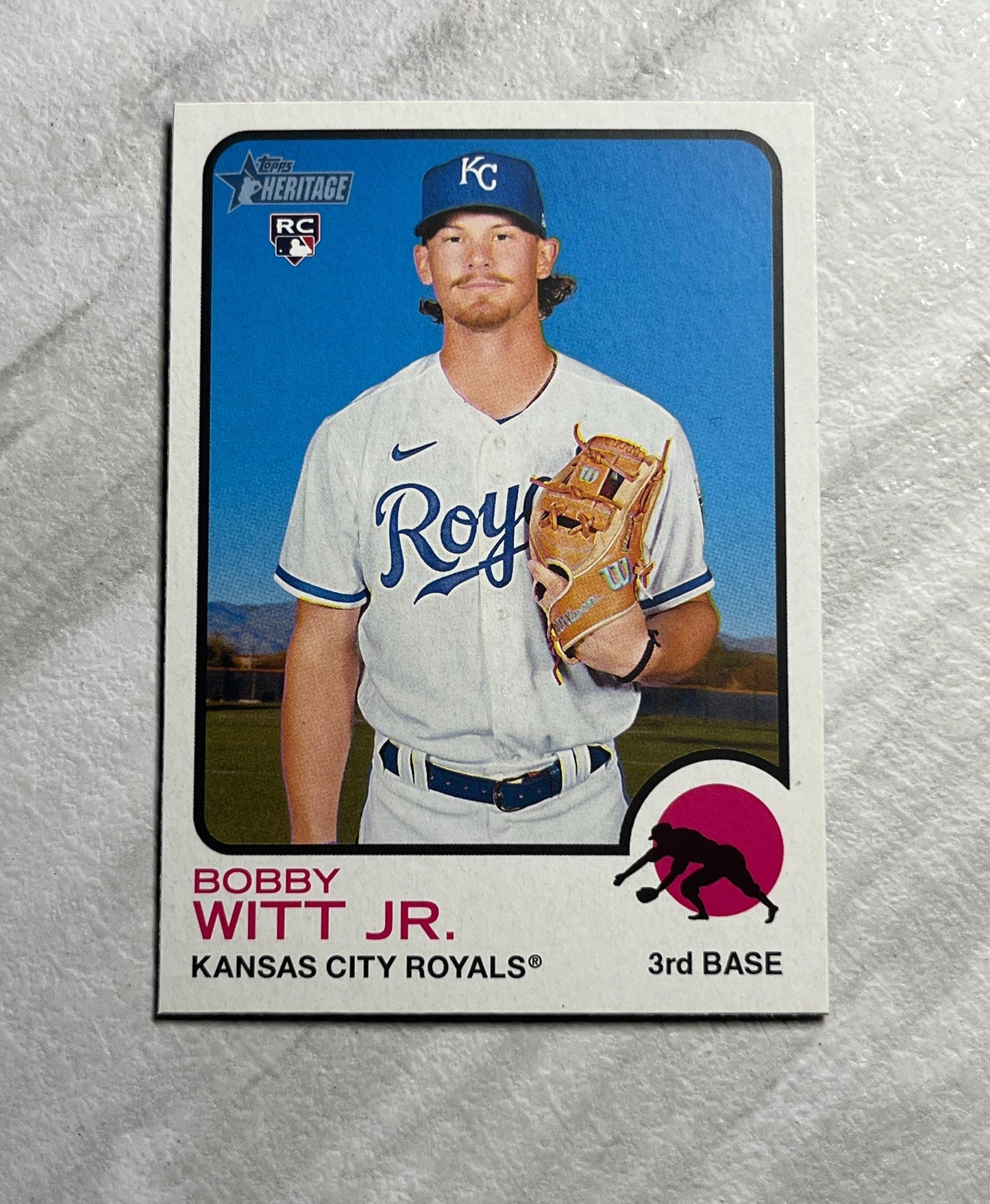 Bobby Witt Jr - 2022 Topps Heritage #520 Kansas City Royals MLB baseball card ROOKIE RC